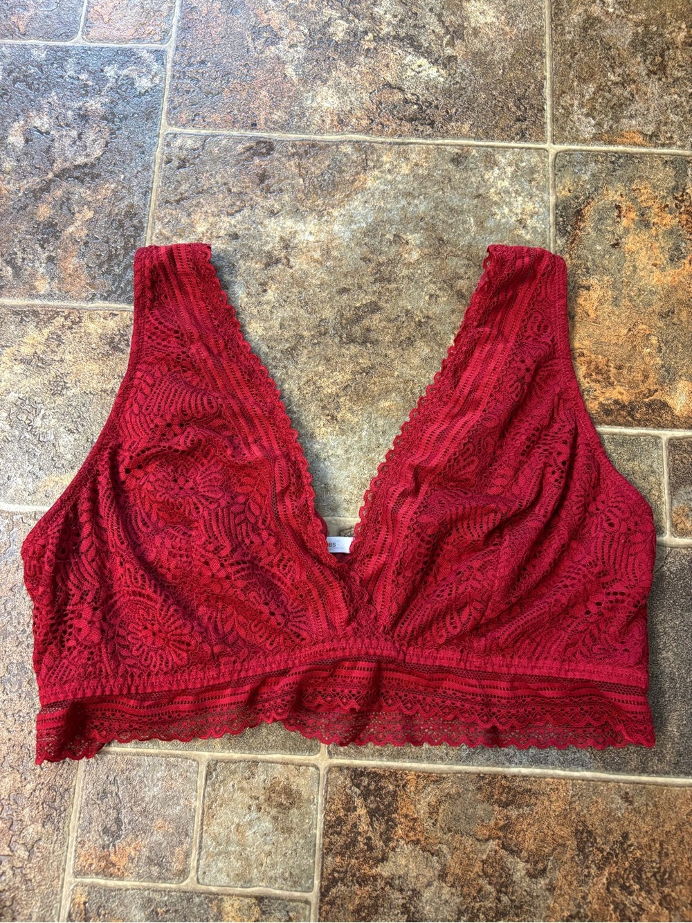 Maurices Red Lace Bralette - Deep Wine Red
